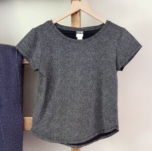 H&M Black Speckled Short Sleeve Tee (Size S)